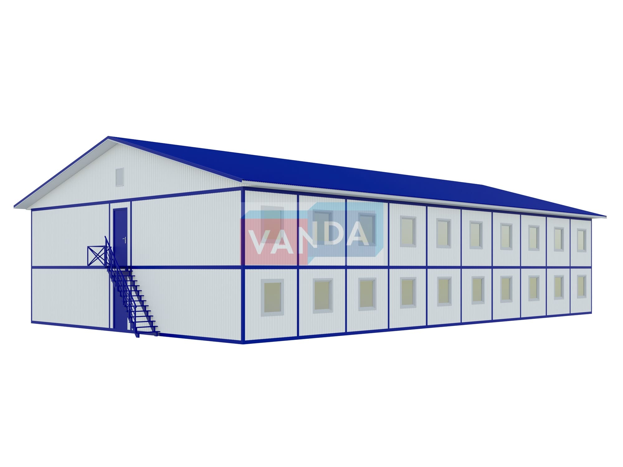 Проект общежития из блок контейнеров 14x24 ЛДСП